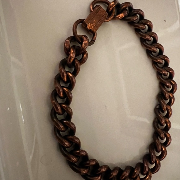 Vintage Men’s Cuban Link Solid Copper Bracelet - Picture 4 of 7